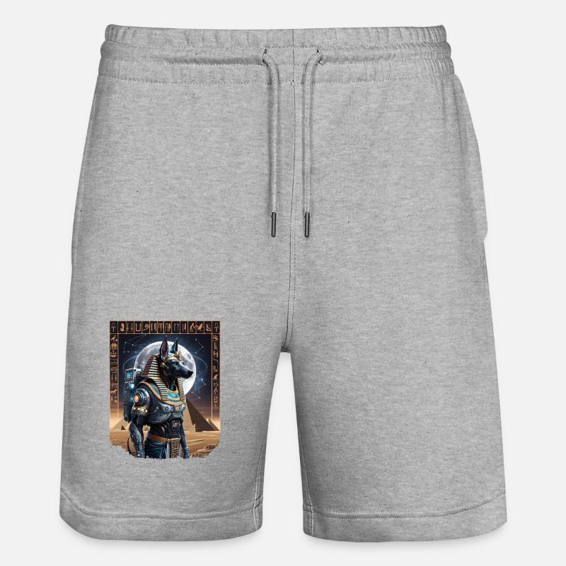 Ancien Anubis Astronaute Sci-Fi Design - Short de jogging bio TRAINER Stanley/Stella unisexe - gris chiné