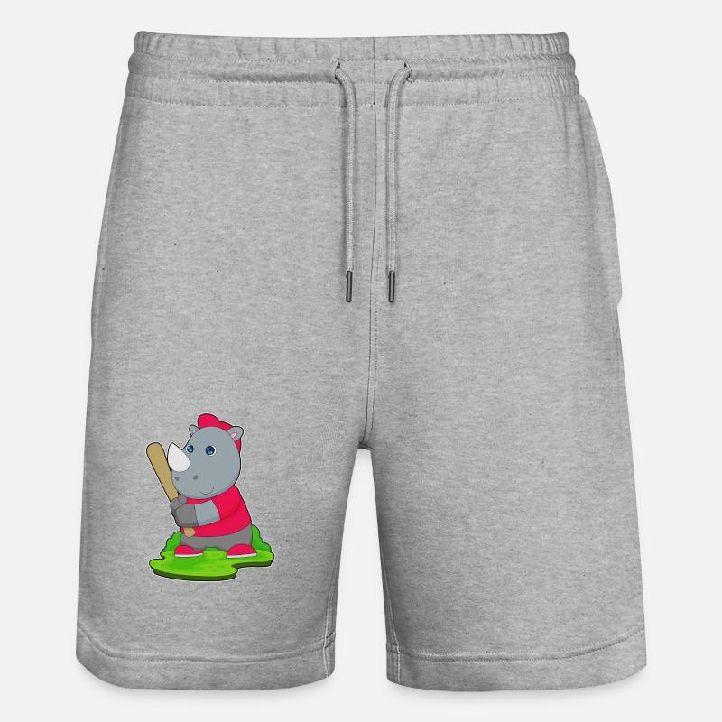 Rhino Baseball Batte de Baseball - Short de jogging bio TRAINER Stanley/Stella unisexe - gris chiné