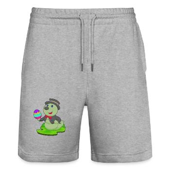 Caterpillar Easter Wizard - Stanley/Stella Trainer Unisex Organic Jogging Shorts - heather grey - Front - Nik (191cm) & Marisol (170cm)