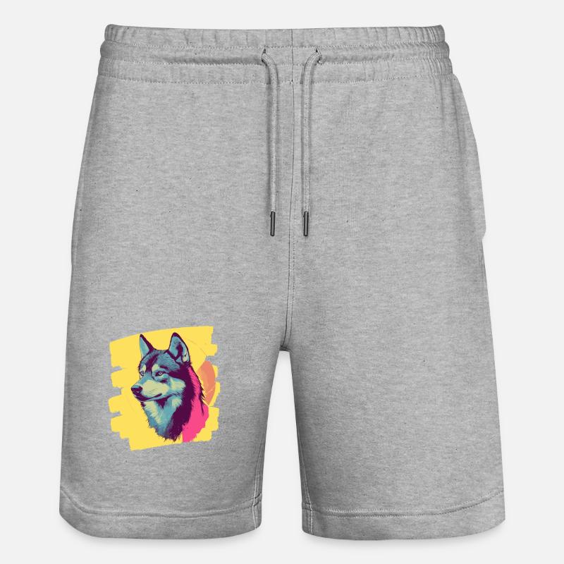 Rauque - Short de jogging bio TRAINER Stanley/Stella unisexe - gris chiné