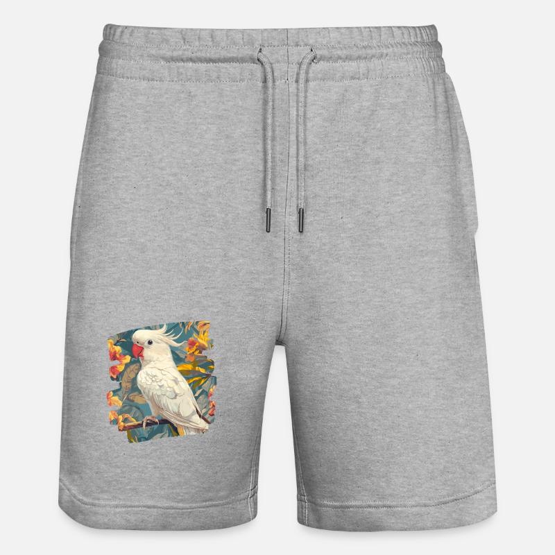 Cacatoès - Short de jogging bio TRAINER Stanley/Stella unisexe - gris chiné