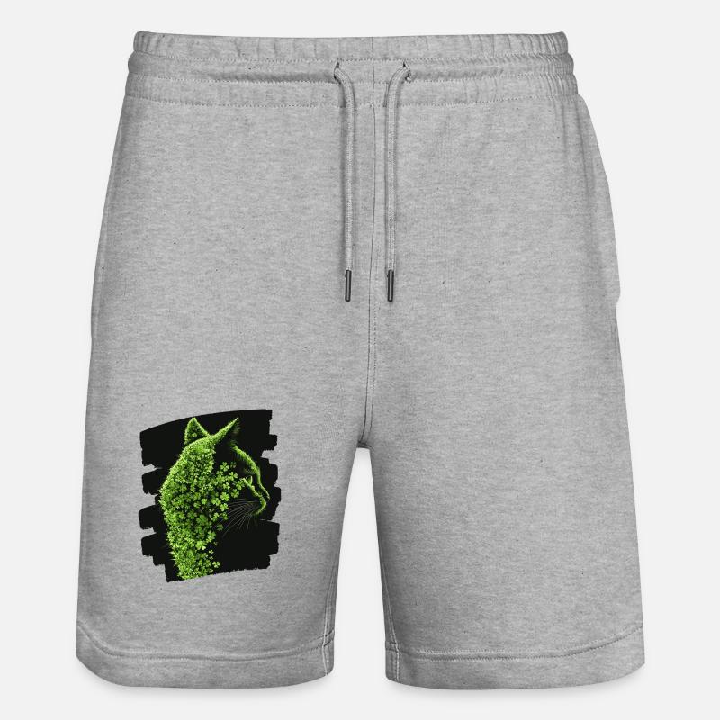 Chat de la Saint-Patrick - Short de jogging bio TRAINER Stanley/Stella unisexe - gris chiné