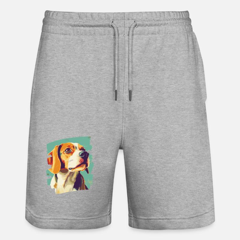 Beagle - Short de jogging bio TRAINER Stanley/Stella unisexe - gris chiné