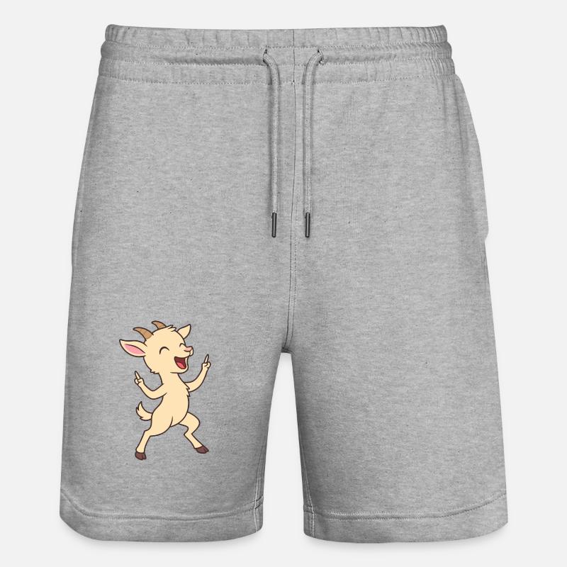 Chevreau dansant chèvre - Short de jogging bio TRAINER Stanley/Stella unisexe - gris chiné