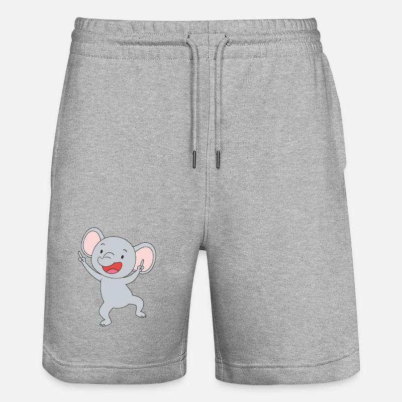 Bébé trompette heureuse - Short de jogging bio TRAINER Stanley/Stella unisexe - gris chiné