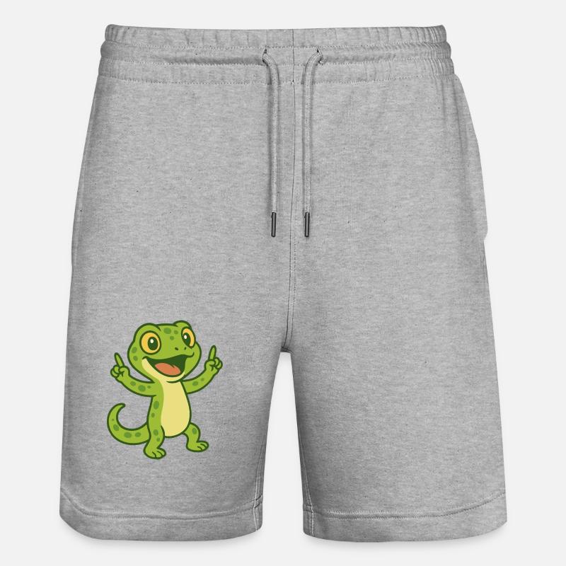Joyeuses vibrations de gecko - Short de jogging bio TRAINER Stanley/Stella unisexe - gris chiné