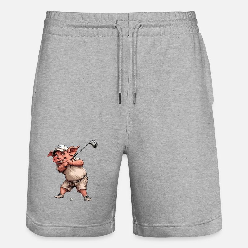 Cochon de golf - Short de jogging bio TRAINER Stanley/Stella unisexe - gris chiné