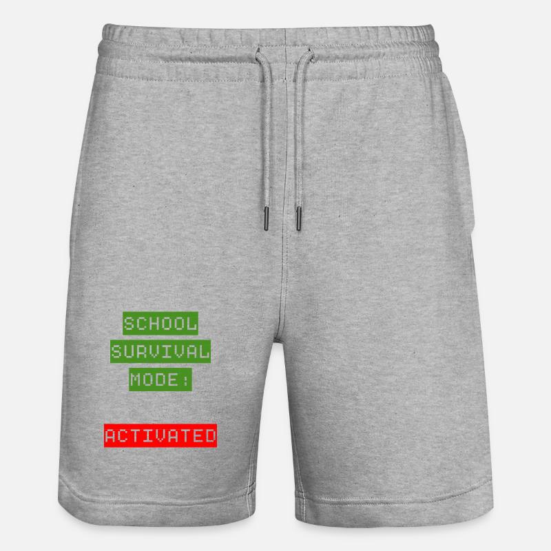Mode de survie à l’école : Activé - Short de jogging bio TRAINER Stanley/Stella unisexe - gris chiné