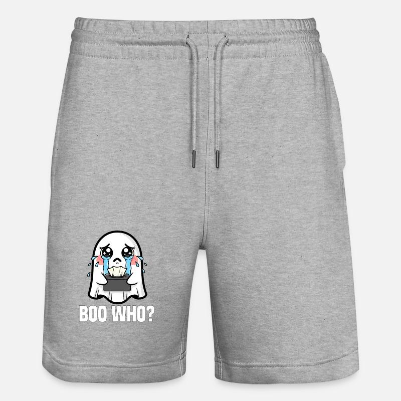 WER WIRD AUSGEBUHT? - GHOST HALLOWEEN - Stanley/Stella Unisex Bio Joggingshorts Trainer  - Grau meliert