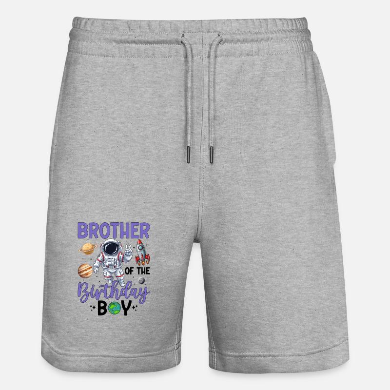 Conception d'anniversaire Space Brother - Short de jogging bio TRAINER Stanley/Stella unisexe - gris chiné