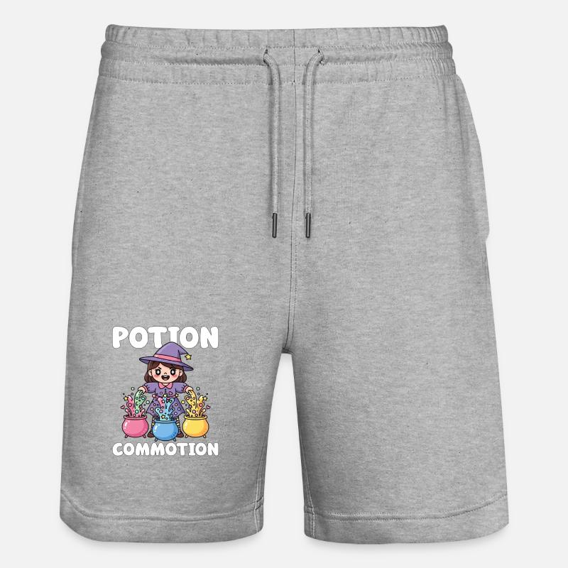 POTION COMMOTION - SORCIÈRE HALLOWEEN - Short de jogging bio TRAINER Stanley/Stella unisexe - gris chiné