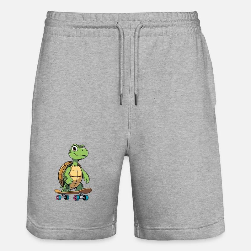 Planche à roulettes Cheeky Turtle - Short de jogging bio TRAINER Stanley/Stella unisexe - gris chiné