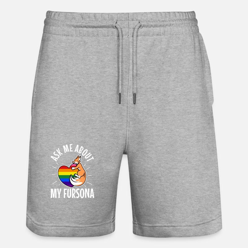 Posez-moi des questions sur mon Fursona - Short de jogging bio TRAINER Stanley/Stella unisexe - gris chiné