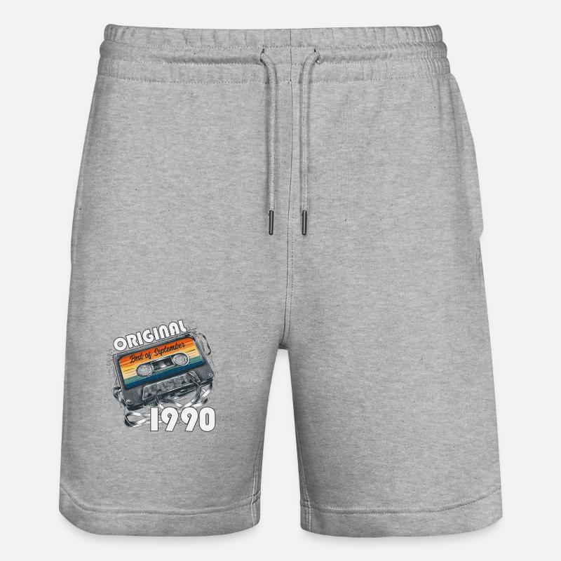 Cassette 35e anniversaire septembre 1990 - Short de jogging bio TRAINER Stanley/Stella unisexe - gris chiné