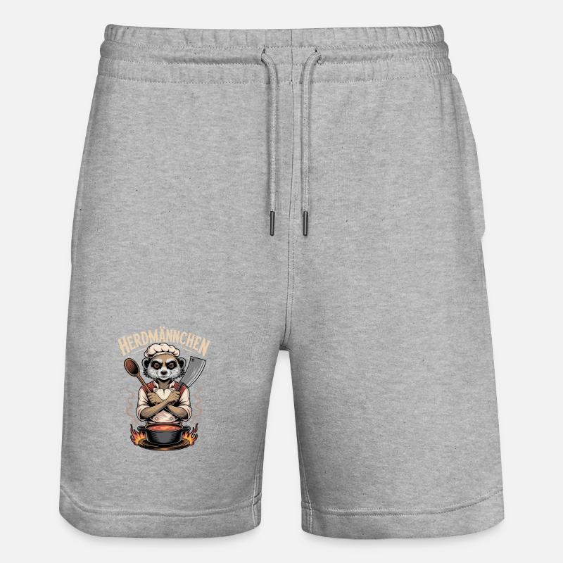 Herdmännchen kochen lustiger Koch Herdmännchen - Short de jogging bio TRAINER Stanley/Stella unisexe - gris chiné