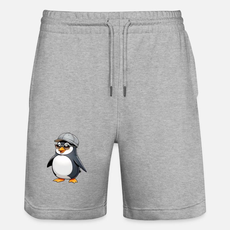 Pingu cool avec style - Short de jogging bio TRAINER Stanley/Stella unisexe - gris chiné
