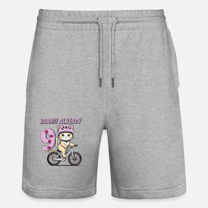 VÉLO CHAT BAAM !! DÉJÀ NEUF - Short de jogging bio TRAINER Stanley/Stella unisexe - gris chiné