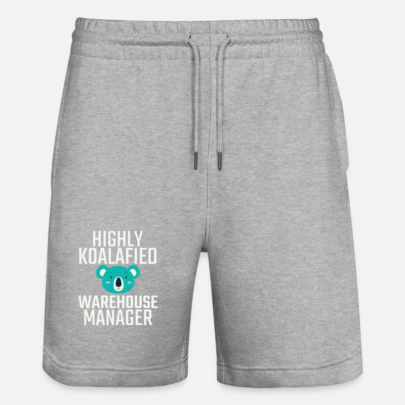 Responsable d’entrepôt Koalafied - Short de jogging bio TRAINER Stanley/Stella unisexe - gris chiné
