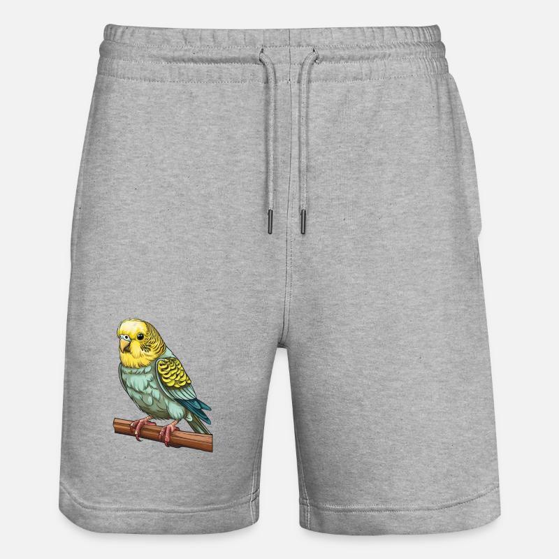 PERRUCHE OISEAU - Short de jogging bio TRAINER Stanley/Stella unisexe - gris chiné