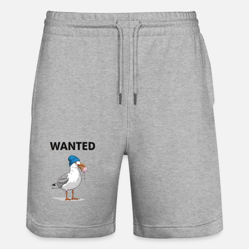 Gesucht Möwe Eiscreme Abenteuer - Stanley/Stella Unisex Bio Joggingshorts Trainer  - Grau meliert