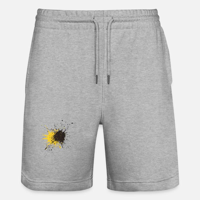 Art Splash Jaune Noir Splash - Short de jogging bio TRAINER Stanley/Stella unisexe - gris chiné
