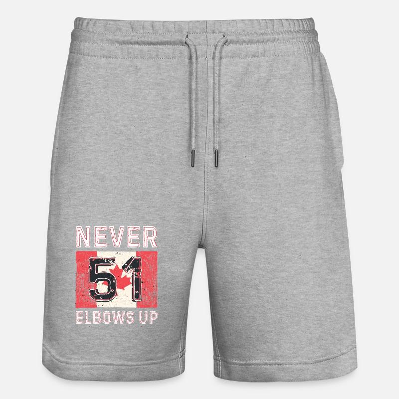 T-shirt de protestation Elbows Up Canada - Short de jogging bio TRAINER Stanley/Stella unisexe - gris chiné