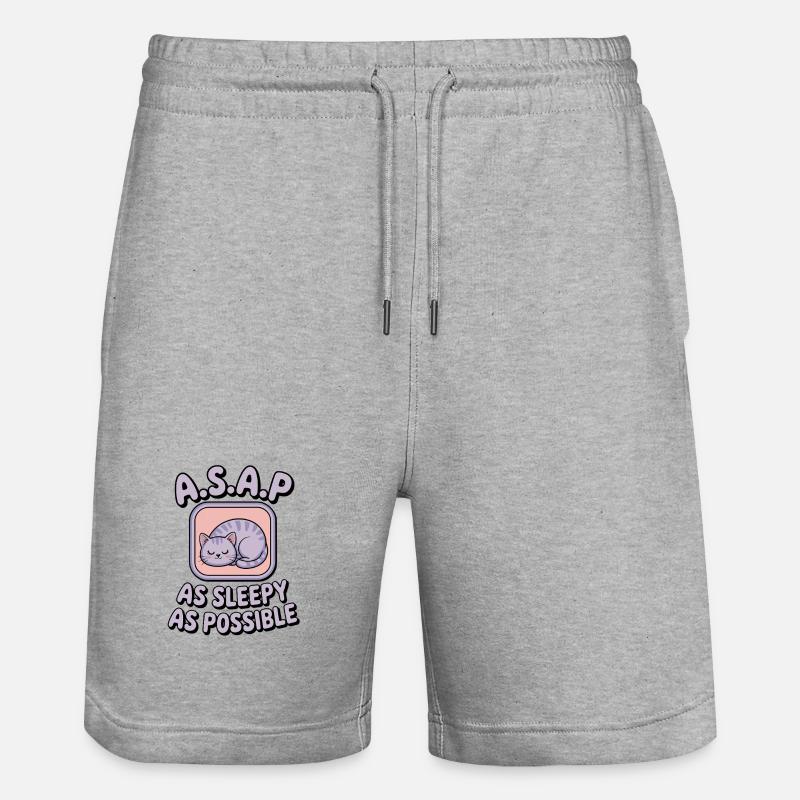 ASAP Sleeping Cat - Short de jogging bio TRAINER Stanley/Stella unisexe - gris chiné