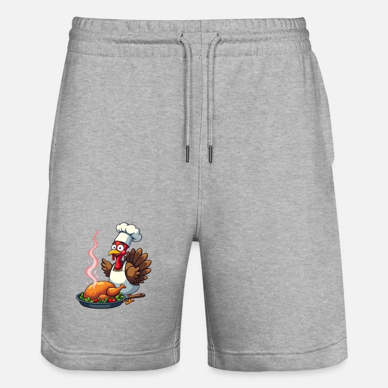 Cuisinier de dinde de Thanksgiving - Short de jogging bio TRAINER Stanley/Stella unisexe - gris chiné