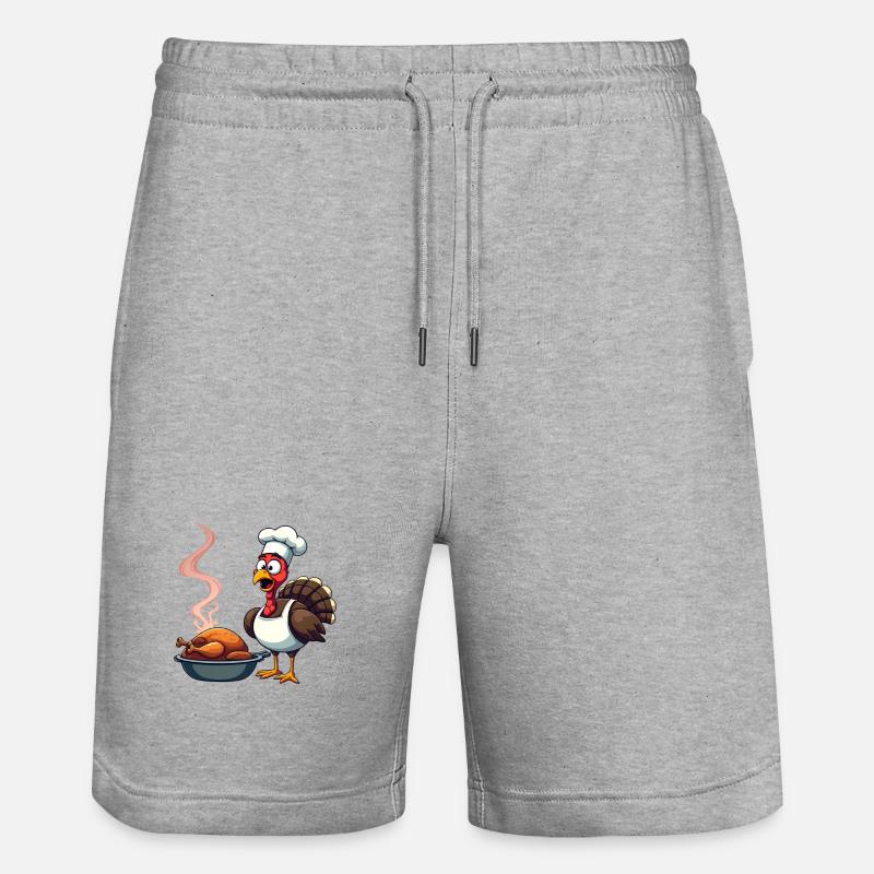 Cuisinier de dinde de Thanksgiving - Short de jogging bio TRAINER Stanley/Stella unisexe - gris chiné