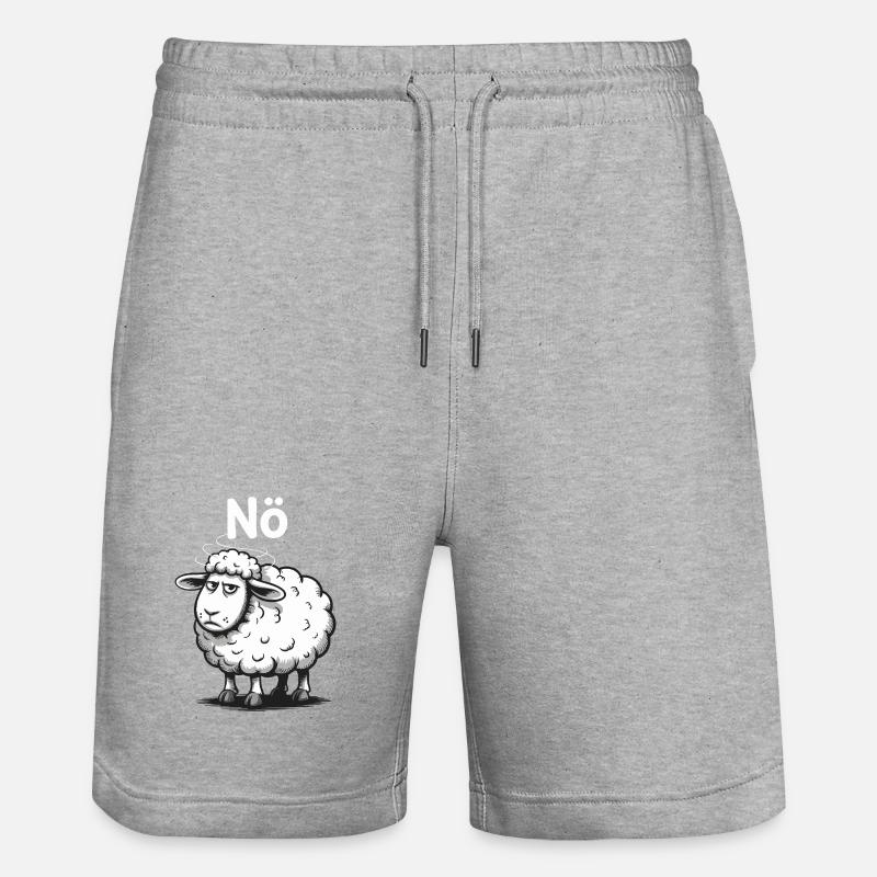 Basse-Autriche – Grumpy Sheep Humour Design - Short de jogging bio TRAINER Stanley/Stella unisexe - gris chiné