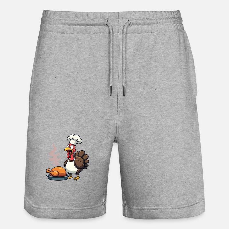 Cuisinier de dinde de Thanksgiving - Short de jogging bio TRAINER Stanley/Stella unisexe - gris chiné