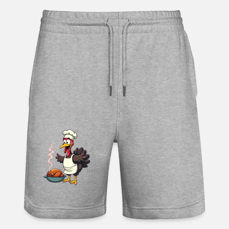Cuisinier de dinde de Thanksgiving - Short de jogging bio TRAINER Stanley/Stella unisexe - gris chiné