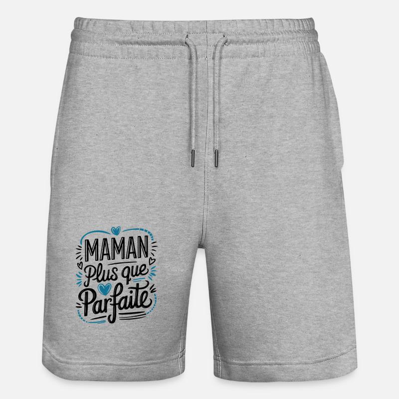 Maman plus que Parfaite - Short de jogging bio TRAINER Stanley/Stella unisexe - gris chiné