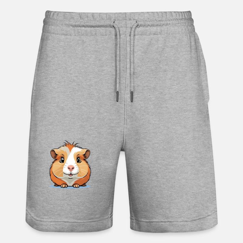 Lively hamster friend - Stanley/Stella Trainer Unisex Organic Jogging Shorts - heather grey