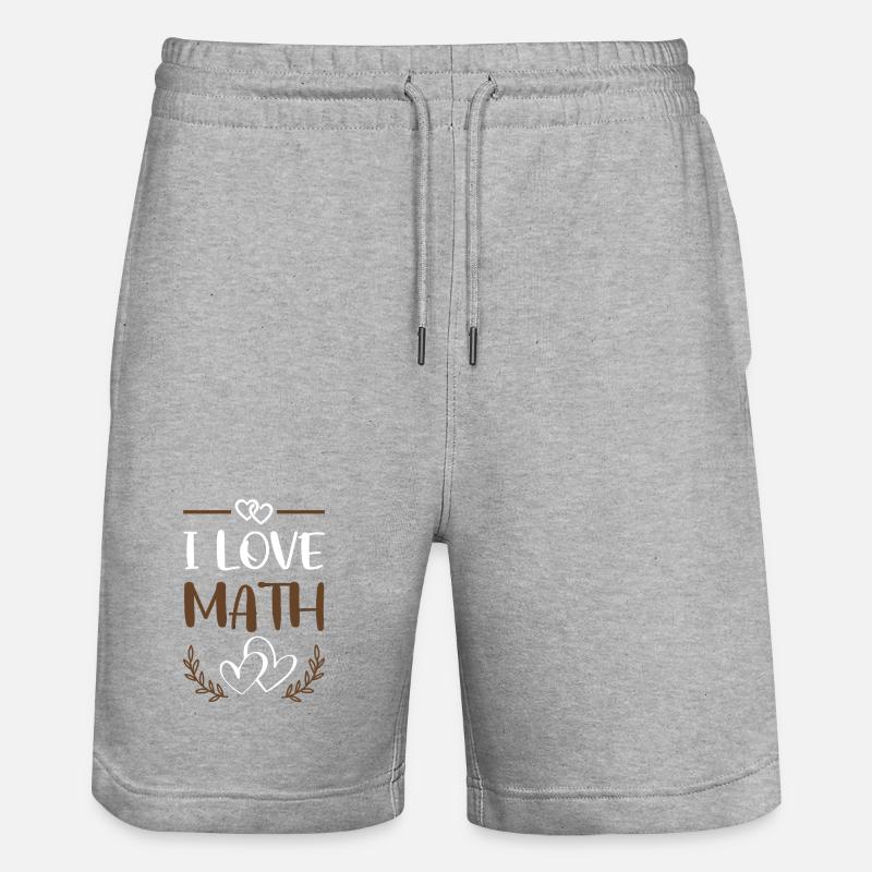 J’adore les maths - Short de jogging bio TRAINER Stanley/Stella unisexe - gris chiné