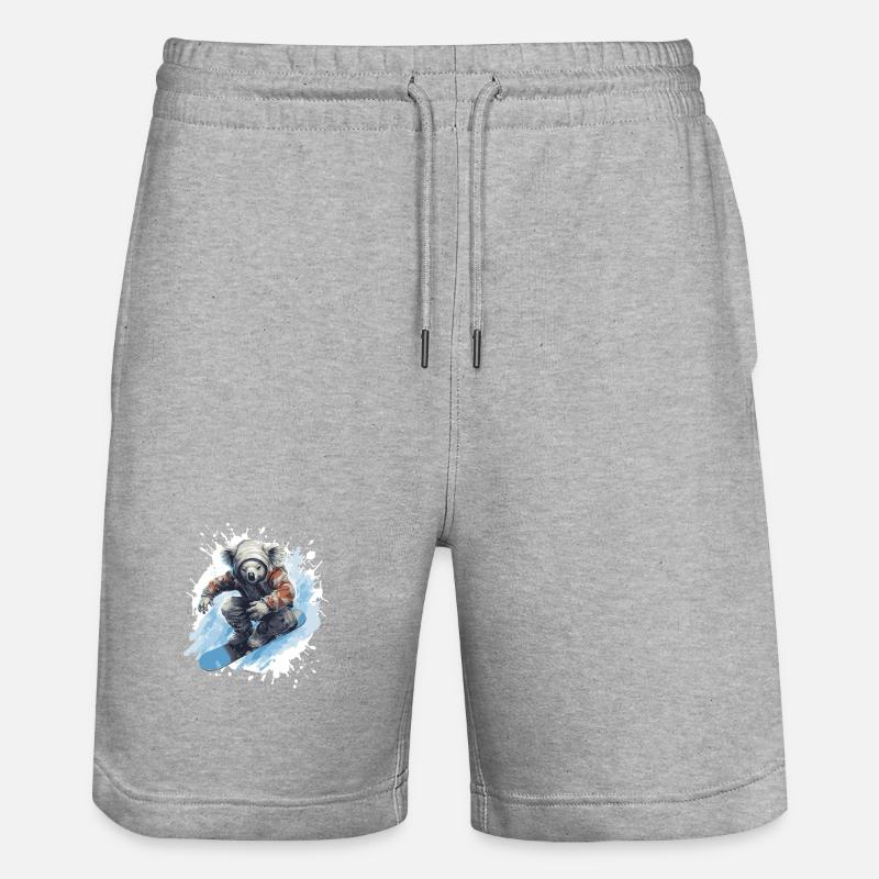 Koala Snowboard - Short de jogging bio TRAINER Stanley/Stella unisexe - gris chiné