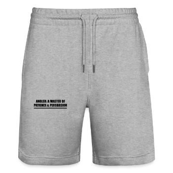 Pêcheur : Maître de la patience et de la persuasion - Short de jogging bio TRAINER Stanley/Stella unisexe - gris chiné - Devant - Nik (191cm) & Marisol (170cm)