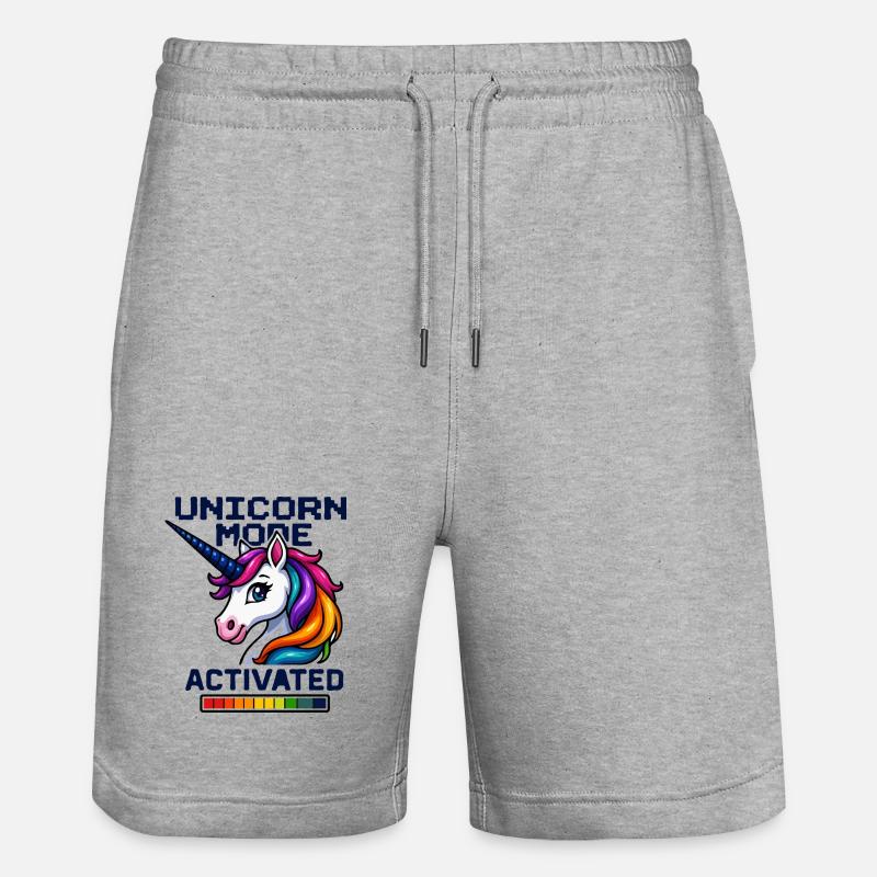 Mode Licorne activé - Short de jogging bio TRAINER Stanley/Stella unisexe - gris chiné