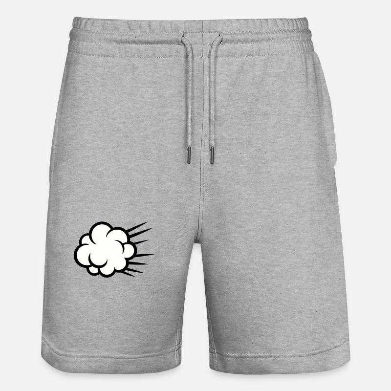 Nuage Burst Dessin Animé - Short de jogging bio TRAINER Stanley/Stella unisexe - gris chiné