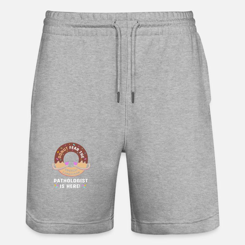 Logopäde Sprachpathologe SLP - Stanley/Stella Unisex Bio Joggingshorts Trainer - Grau meliert
