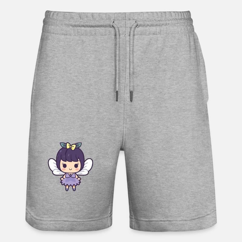 Fée Bande Dessinée Mignon - Short de jogging bio TRAINER Stanley/Stella unisexe - gris chiné