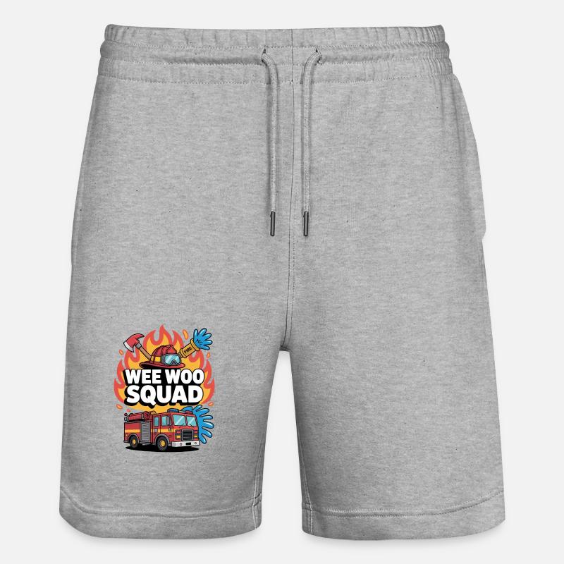 Pompier de l’escouade Wee Woo - Short de jogging bio TRAINER Stanley/Stella unisexe - gris chiné