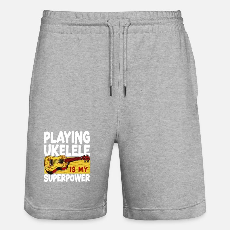 Hawaiian Ukulele Uke Playing - Stanley/Stella Unisex Bio Joggingshorts Trainer  - Grau meliert
