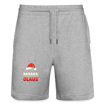 Noël Maman Noël - Short de jogging bio TRAINER Stanley/Stella unisexe - gris chiné - Devant - Nik (191cm) & Marisol (170cm)