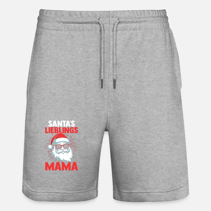 Noël Maman Noël - Short de jogging bio TRAINER Stanley/Stella unisexe - gris chiné