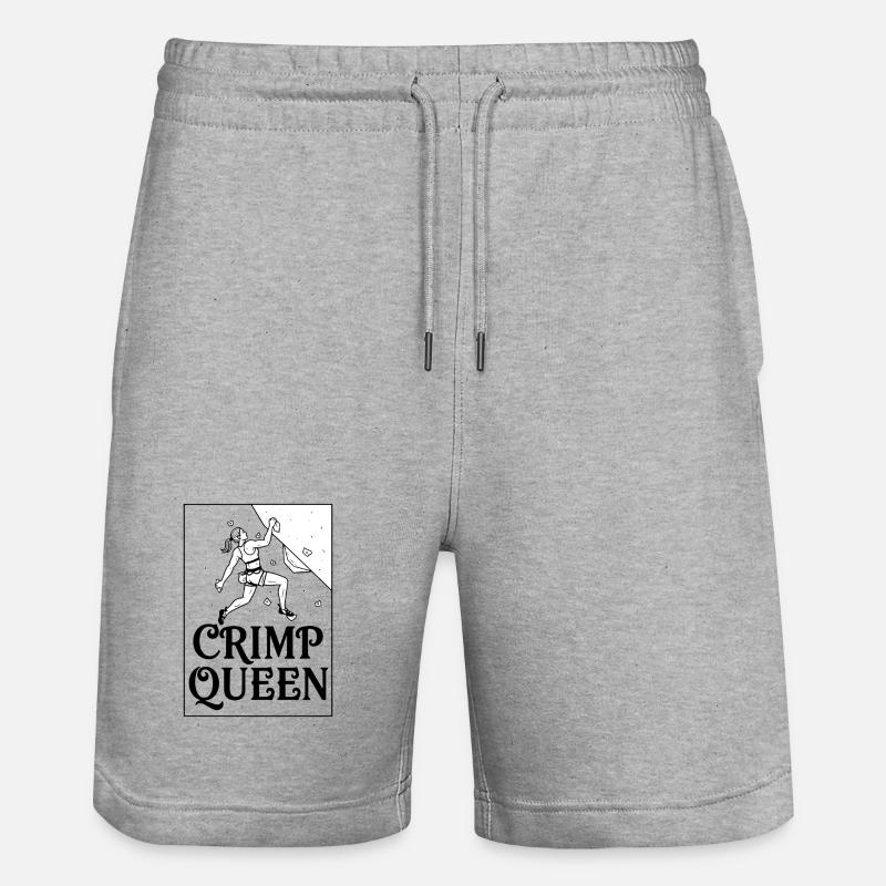 Graphique d’aventure d’escalade Crimp Queen - Short de jogging bio TRAINER Stanley/Stella unisexe - gris chiné