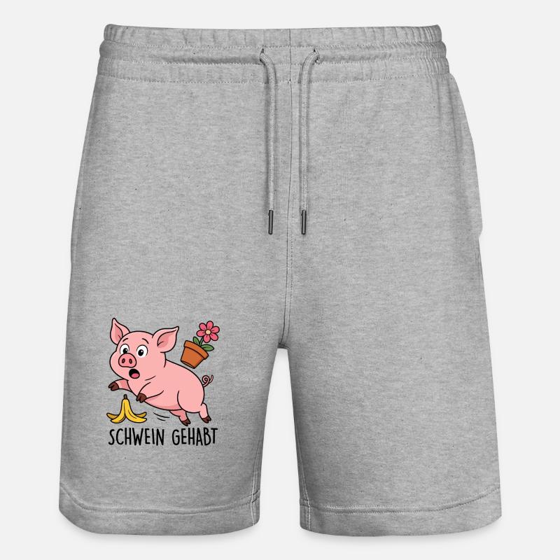 COCHON - Short de jogging bio TRAINER Stanley/Stella unisexe - gris chiné