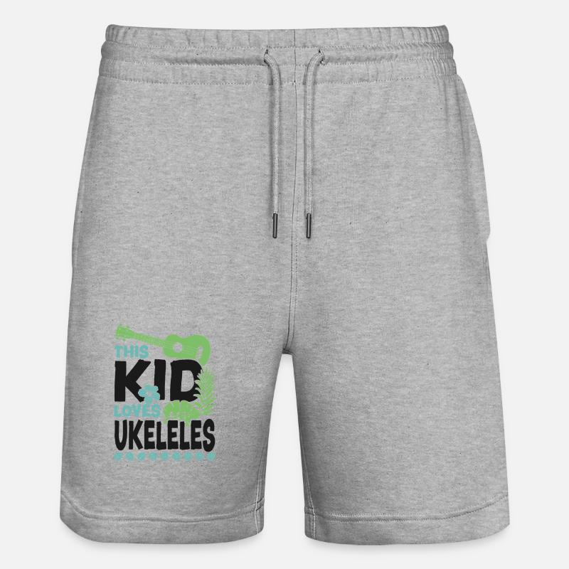 Ukulélé hawaïen Uke Kid Ce gamin - Short de jogging bio TRAINER Stanley/Stella unisexe - gris chiné