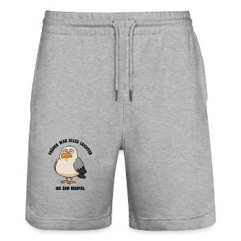 « C'était plus simple avant », dit Seagull. - Short de jogging bio TRAINER Stanley/Stella unisexe - gris chiné - Devant - Nik (191cm) & Marisol (170cm)