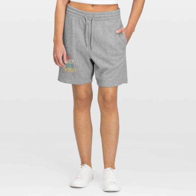Eat Sleep Code Repeat Programmer Nerd Retro Short de jogging bio TRAINER Stanley/Stella unisexe